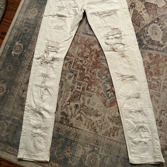 Rag & Bone White Distressed Jeans - Picture 2 of 3